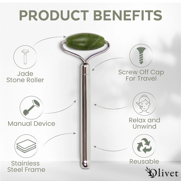 NEW Oliver Jade Face Roller, Massager - Picture 2 of 10
